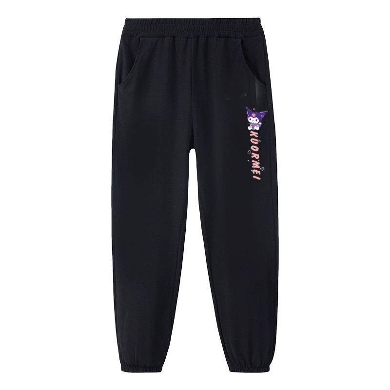 Plus Size Girls' Casual Fleece Sweatpants - Loose Fit for Spring and Fall
