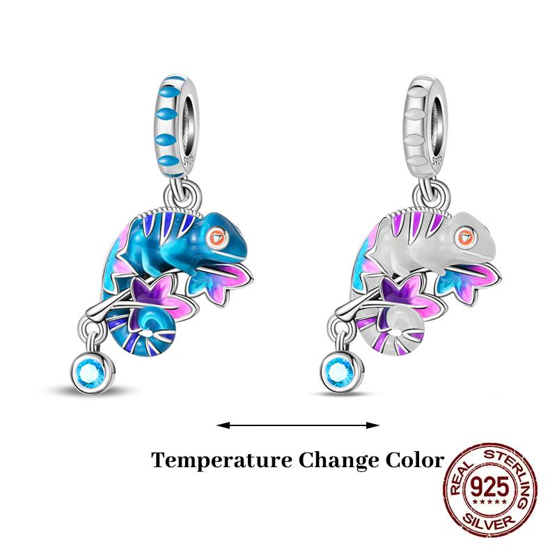 Fit 3Mm Original Bracelets Fashion Copper Chameleon Ladybird Change Color Charms Beads Fine Diy Jewelry Gifts