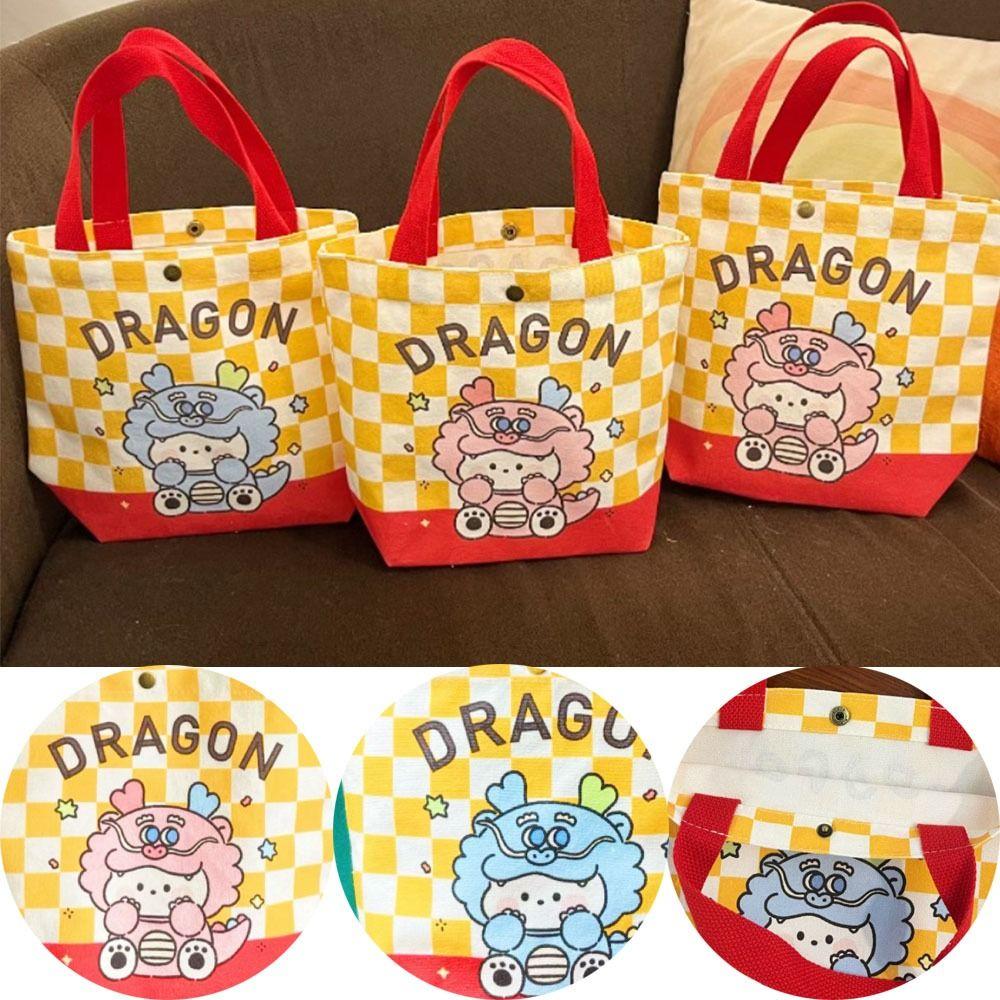 

Shopper Bag Canvas Bags Purse Bags Student Storage Bag New Women Cartoon Dragon Handbag