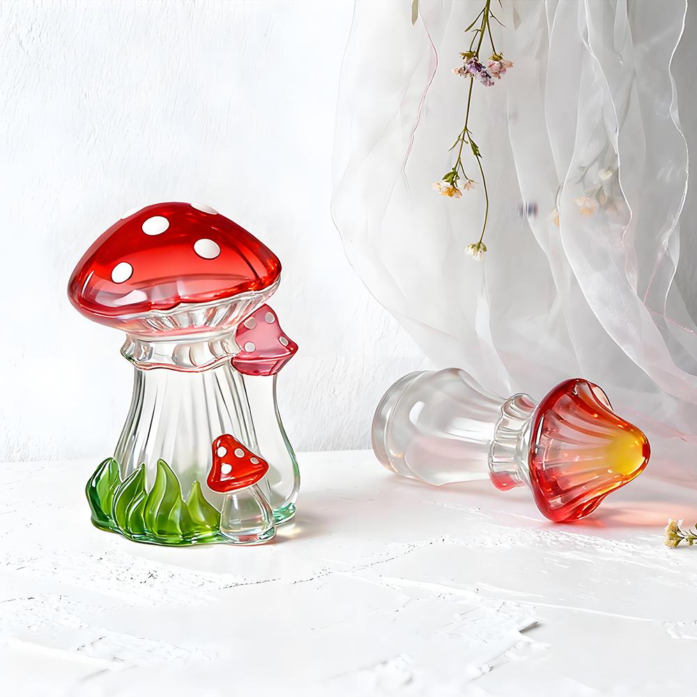 DM1285 DIY Mushroom Resin Silicone Mold Making 3D Gypsum Candle Holder Crystal Stone Molds for Home Concrete Ornaments