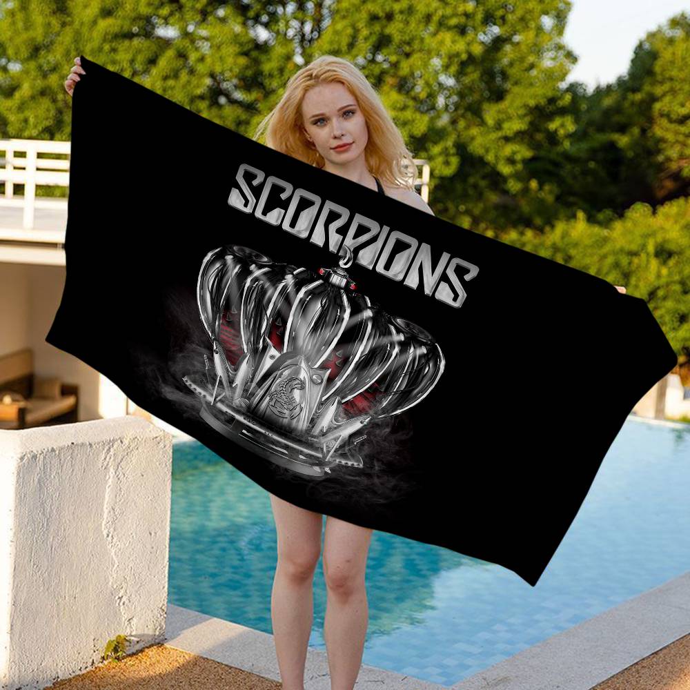 Band S-Scorpion Microfiber Printed Beach Towel Mountain Climbing Yoga Beach Swimming Running Absorbent Soft Towel