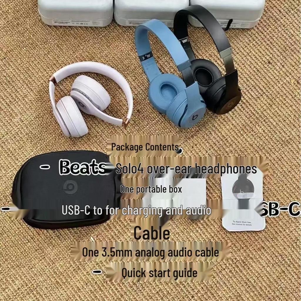 Solo4 Wireless Over-Ear Headphones: Bluetooth Noise-Cancelling, Pop-up Window, Sports Design, Long Battery Life, App Connectivity.