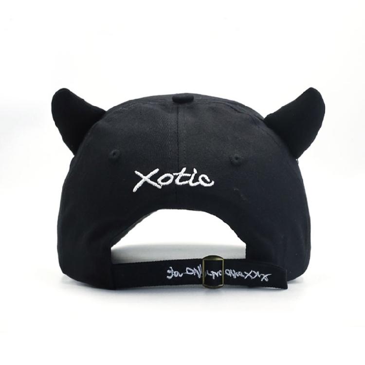 Vintage Embroidery Baseball Hat Horn Letter Sport Hat Adjustable Unisex Outdoor Sports Hat Idol Outfit