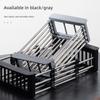 Adjustable Folding Kitchen Sink Stainless Steel Dish Drain Rack Space-Saving Sink Storage Sink Drain Rack Fittings