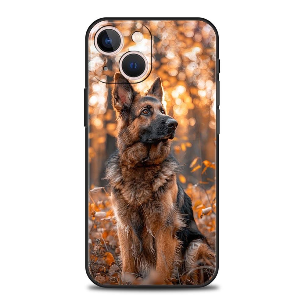 German Shepherd Dog Cartoon Phone Case For Samsung Galaxy S26 S25 S24 S23 S22 S20 Ultra S21 FE 5G S10 Plus TPU Shockproof Cover