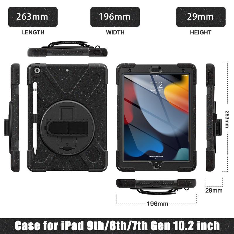 IPad 10th Gen Case 10.9 Inch 9th 10.2 Silicone Shockproof Cover With Stand Shoulder Strap
