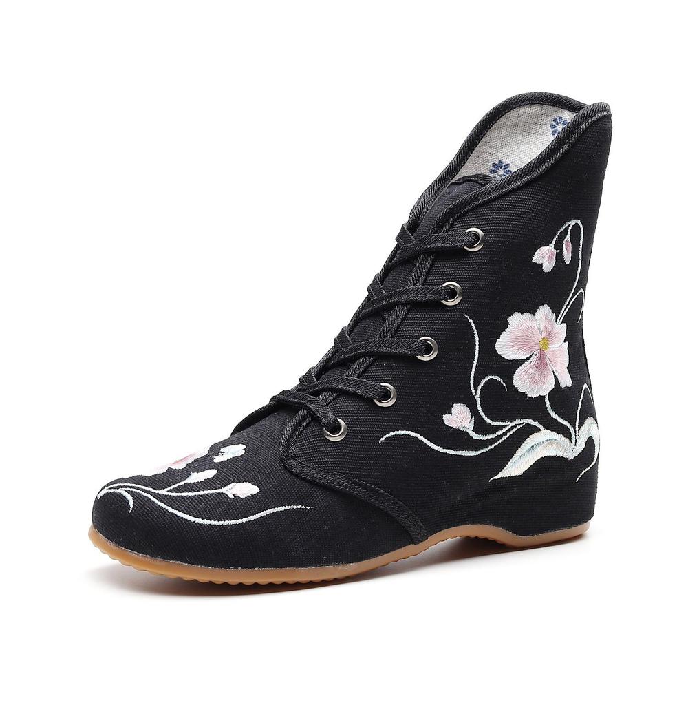 Damen Ethno-Stil Kurze Stiefel - Bestickte 3cm Absätze für Herbst/Winter