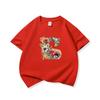Kids Cotton T Shirt Floral Letter B Print Crew Neck Short Sleeve Tee Casual Boys Girls Summer Tops