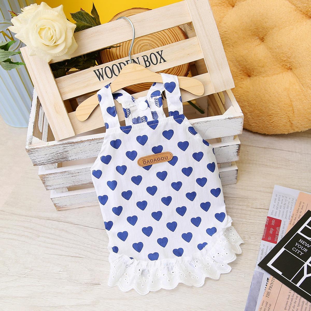 

2023 весенне-летняя модная одежда для домашних животных, юбка для собак, Тедди Шнауцер, юбка для маленьких собак, оптовая продажа с фабрики, одежда для кошек, Ropa XS синий