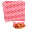 Waxed Deli Paper Sheets 100 Pcs, Happy Valentine's Day Food Basket Liners for Sandwiches Fries 12 * 12 Inch,Wedding Burgers Deli Wrap Wax Paper