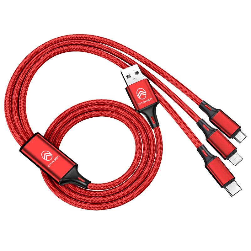ASX2 3A Car Inside USB C Cable Super Fast Charging Micro Type C For Citroen C3 C5 C5X C4 X e-C3 C-Elysee Berlingo C1 C-Crosser C6 C2