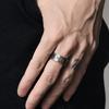 Adjustable Open Ring Men Women Vintage Nautical Anchor Design Geometric Minimalist Statement Jewelry