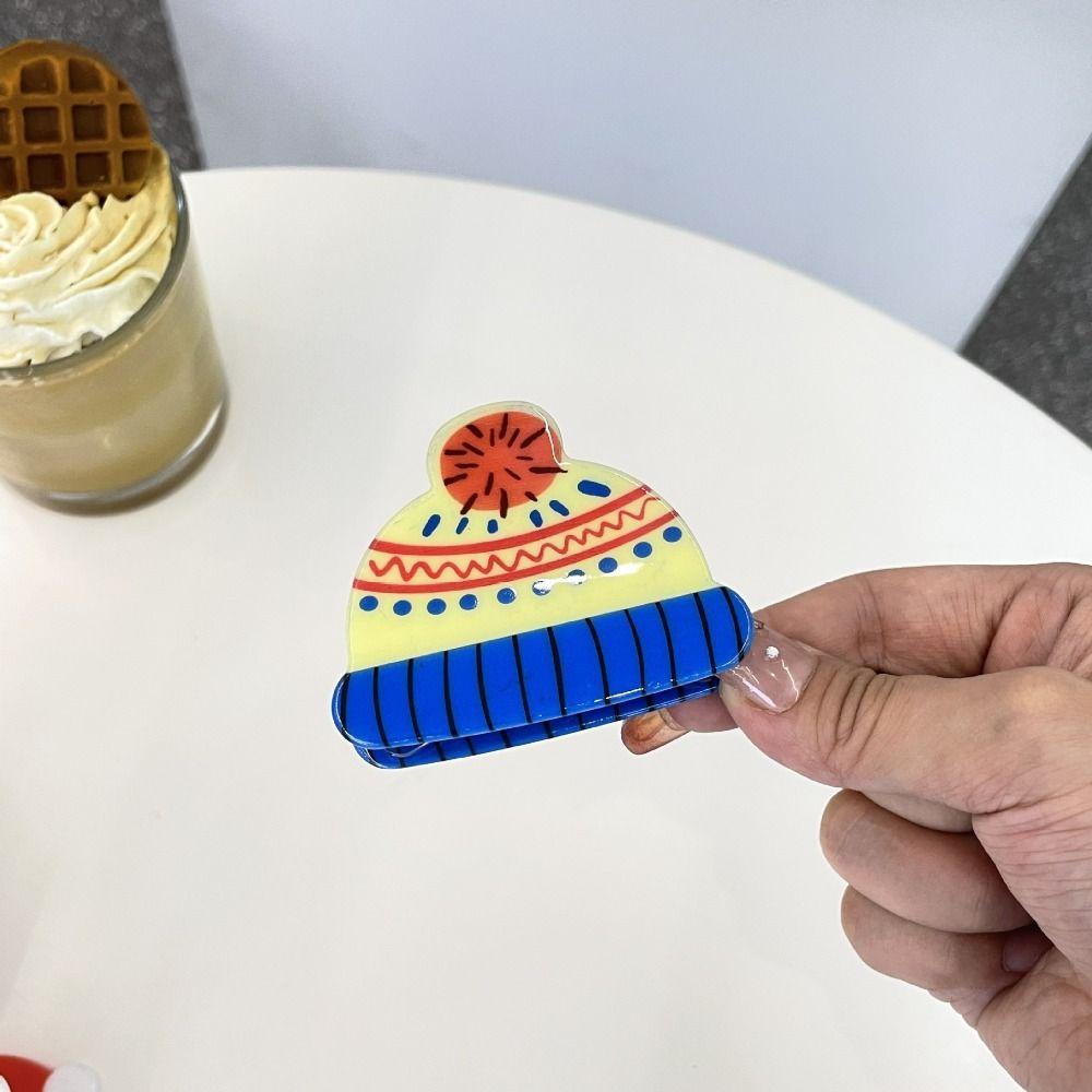 Christmas Hat Christmas Hair Claw Christmas Sock Small Shark Clip Unique Santa Claus Hairpin  Daily