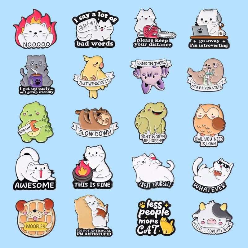 Charming Animal Cartoon Themed Pins Crafted From Alloy With Gorgeous Enamel Finish Ideal For Style Unique