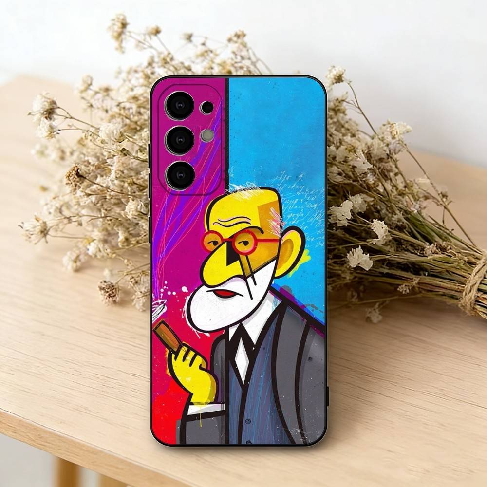 Sigmund Freud Psychoanalysis  Phone Case Black Silicone Soft For Samsung S25,S24,S21,S22,S23,S30,Ultra,S20,Plus,Fe,Lite