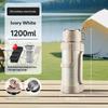 Large Capacity 1L Vacuum Water Bottle Double Wall Insulated 316 Stainless Steel with Handle Leak Proof for Car Office