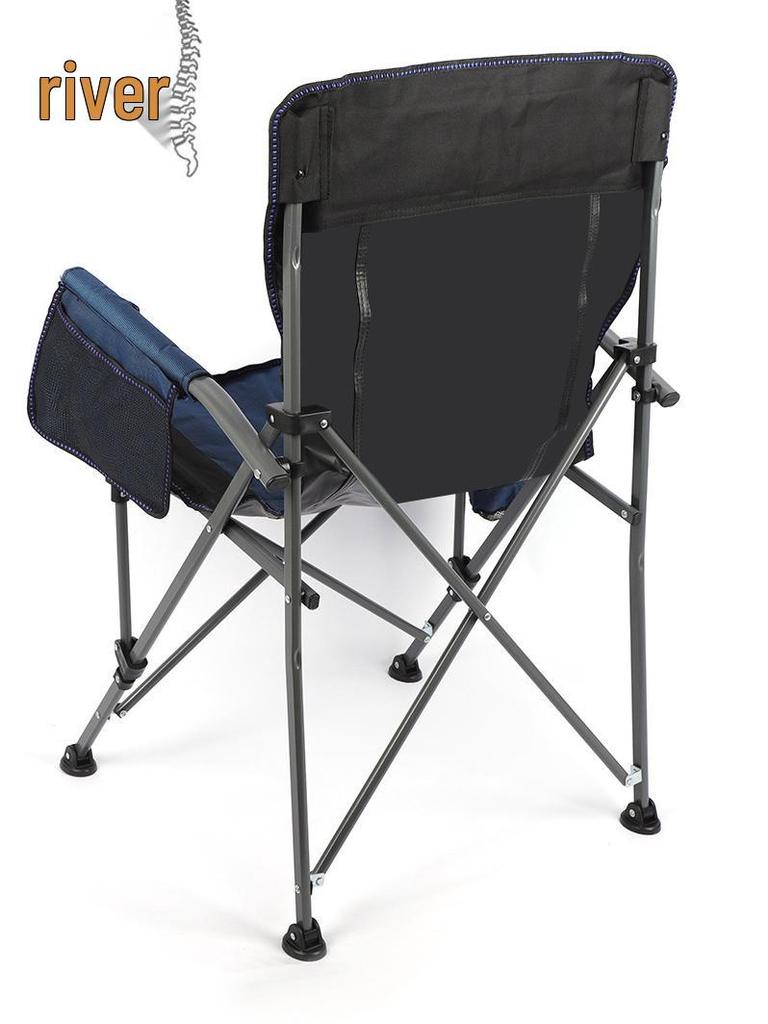 Folding Sea Dog Outdoor Chair with Hard Armrests - Portable Beach, Fishing, and Picnic Seat