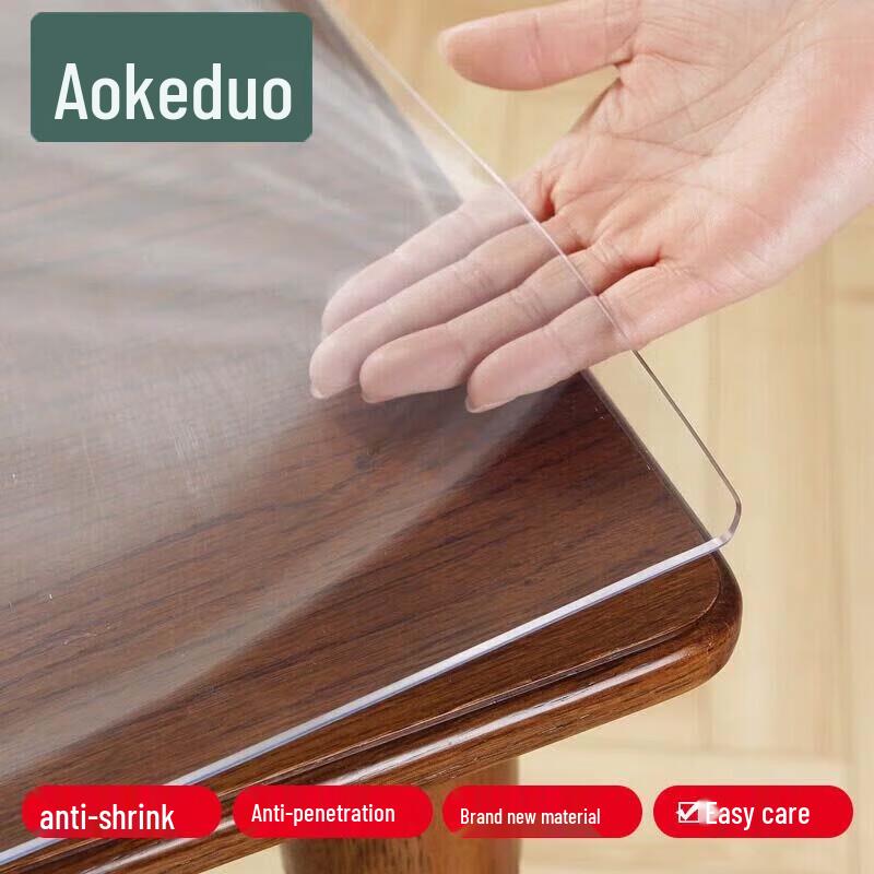 Aokedu Transparent PVC Table Protector Mat 60x120cm