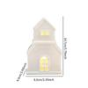 Christmas Miniature House Statue, Tabletop Ornament with Light Gift Christmas