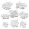 ABBY-1Set 8 Sizes Plastic Hole Plugs Assortment Flush Type Snap In Locking Tube Hole Plugs Furniture Post Pipe Insert End Cap Wh