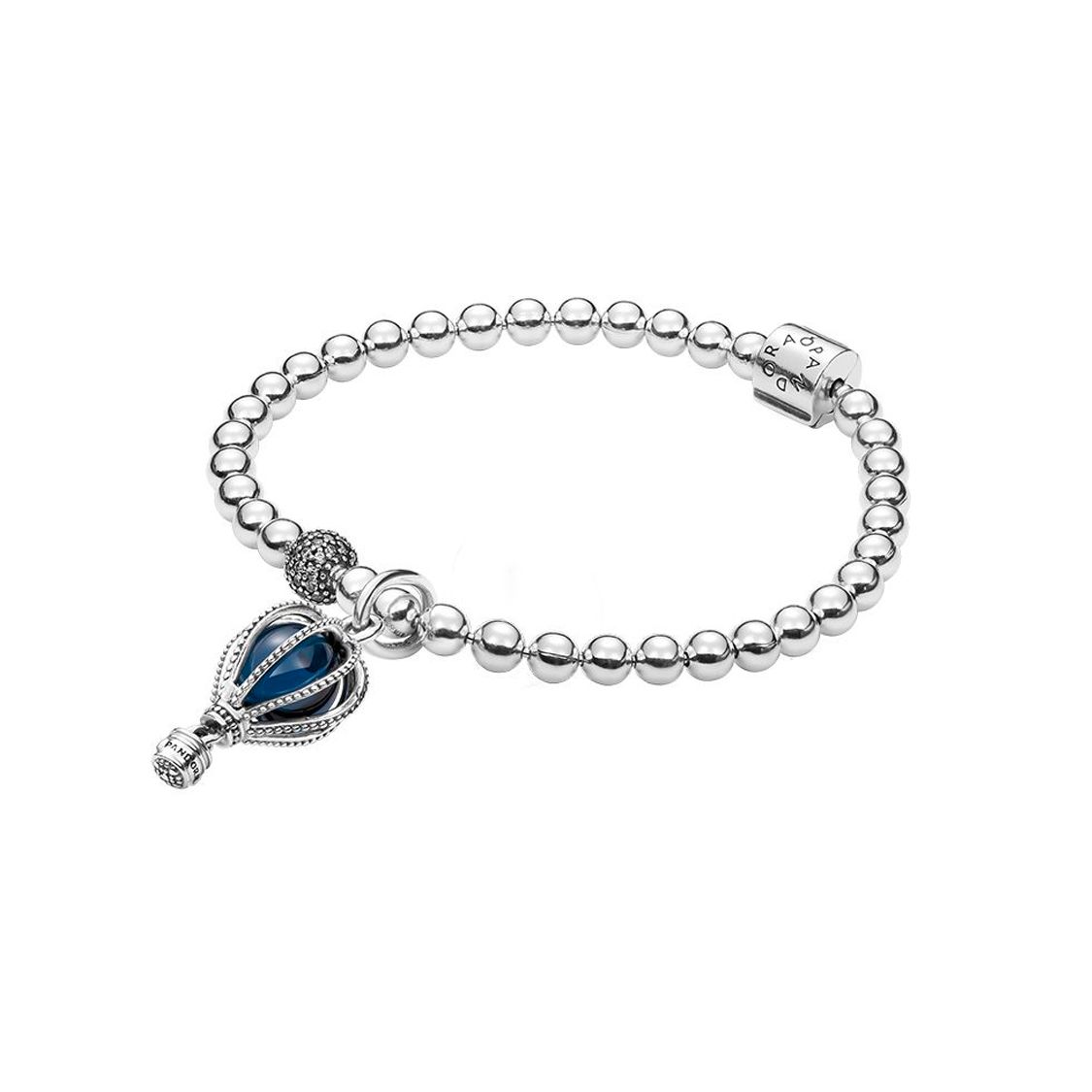 Pandora Blue Hot Air Balloon Journey Charm Bracelet Women bracelet Silver ZT-0021