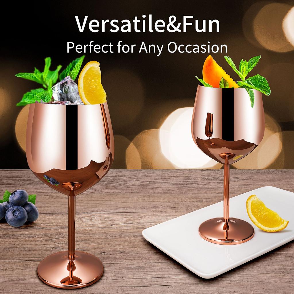 Wine Glass Highball Bar Stainless Steel Fashion Creative Sanding Process Durable Champagne Glass