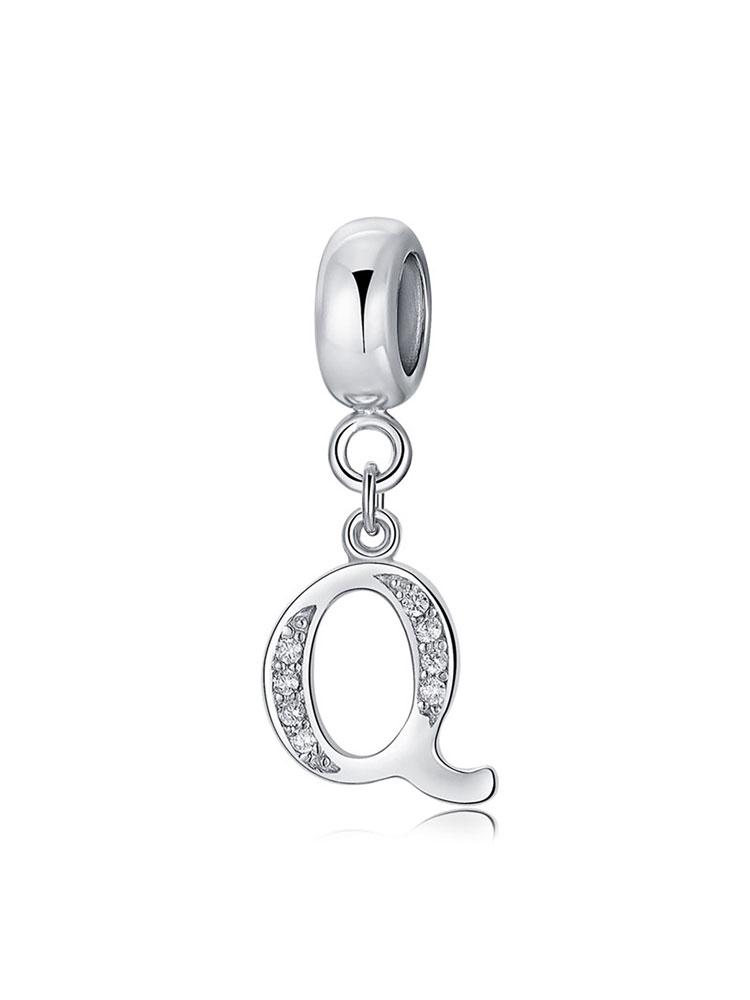 Copper Fashionable 26 Letters Of Charm Bead For Women Fit Bracelets Diy Making Anniversary Gift Fine Ladies Jewelry