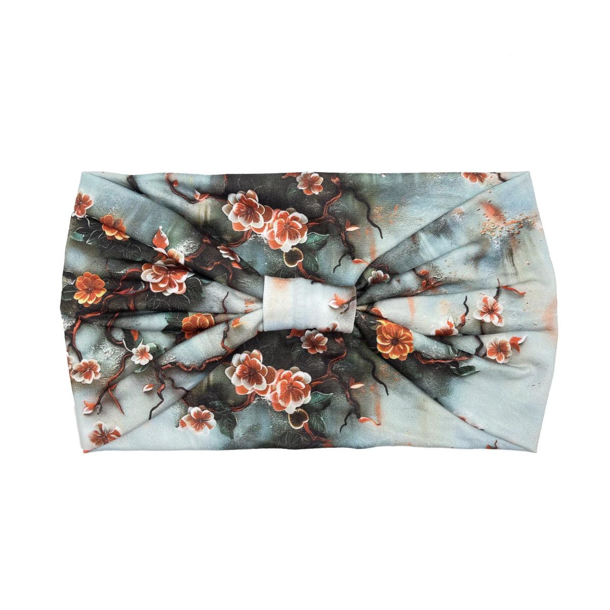 

1pcs Printed Cross Hair Tie Colourful Stretch Hair Accessories Knotting Sport Hair Tie,Suitable for Daily and Sports Use ціан