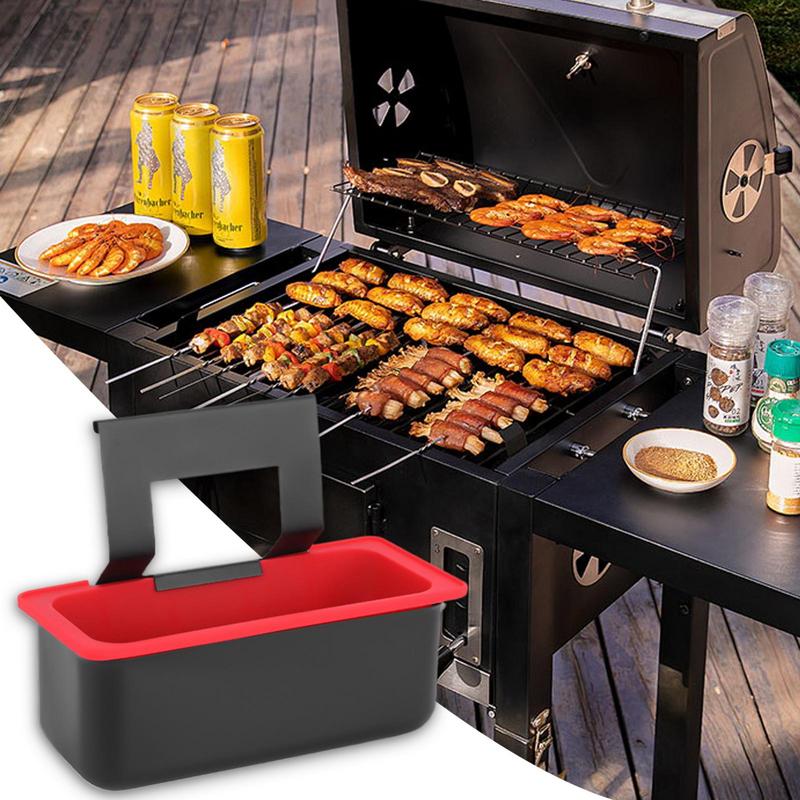 Grill Drip Catcher Silicone Grease Cup Liner Grill Grease Accessories Reusable Grease Catcher Grease Drip Tray For Kitchen