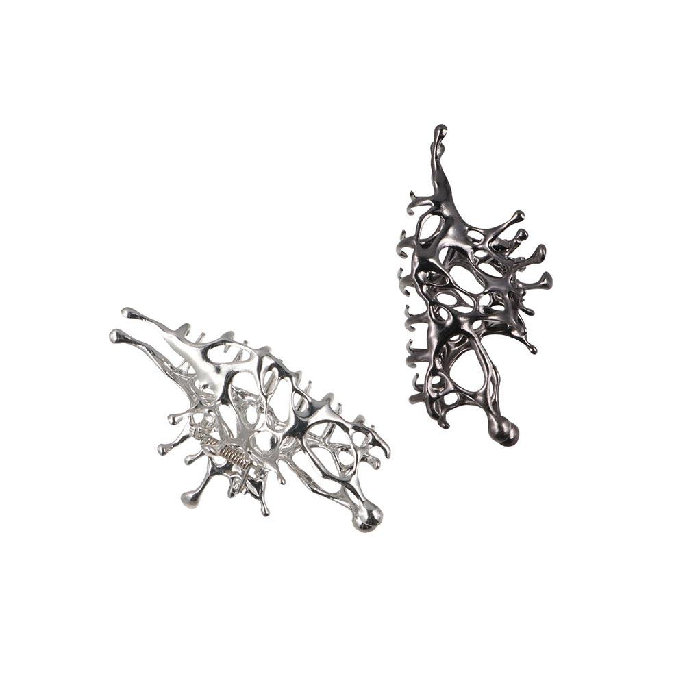 Y2k Silver Hair Crab Clip Geometry Geometric Claw Clips Large Girls