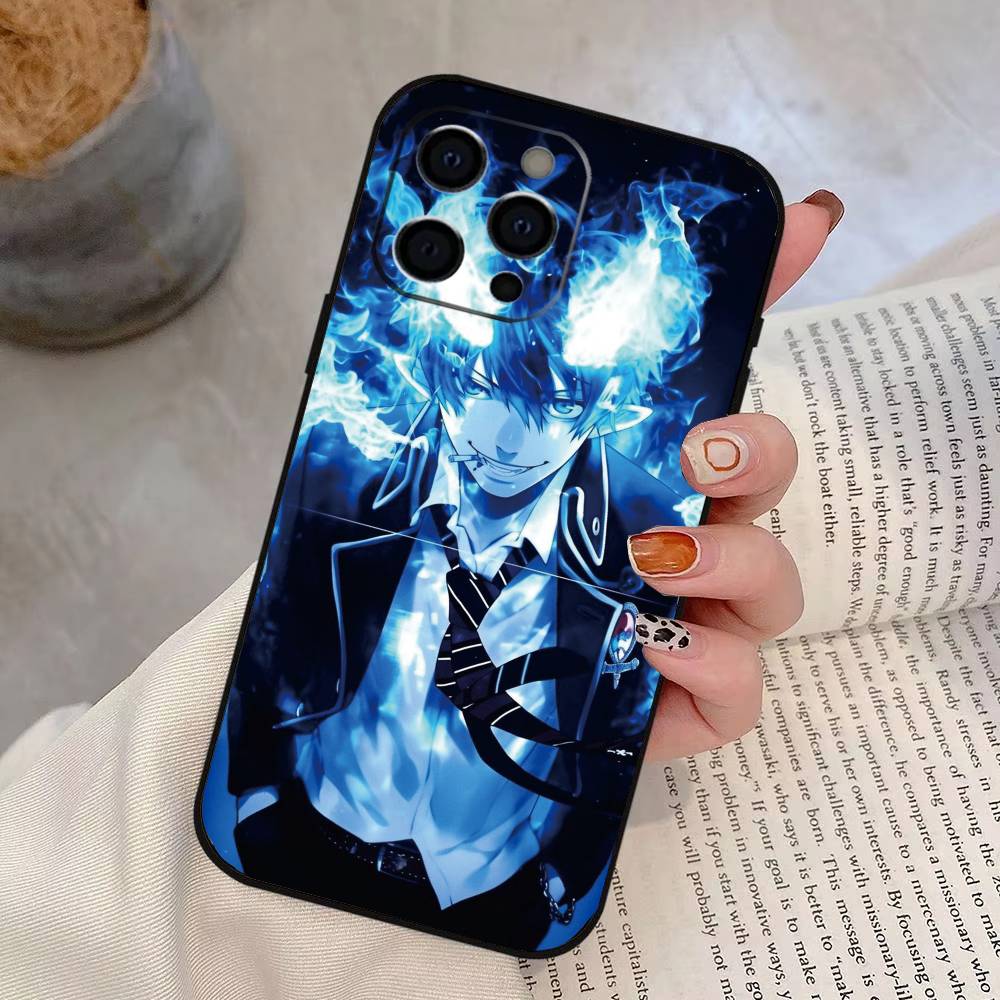 

Blue Exorcist Rin Okumura Phone Case For iPhone 17,16,15,14,13,12,11 Plus,Pro Max,XS,Soft Silicone Black Cover iPhone15Plus