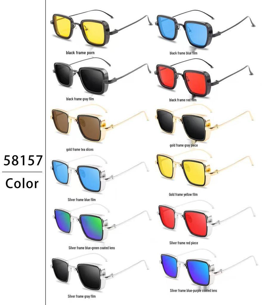 2025 Trendy Retro Metal Square Men's Sunglasses - UV Protection, European & American Style
