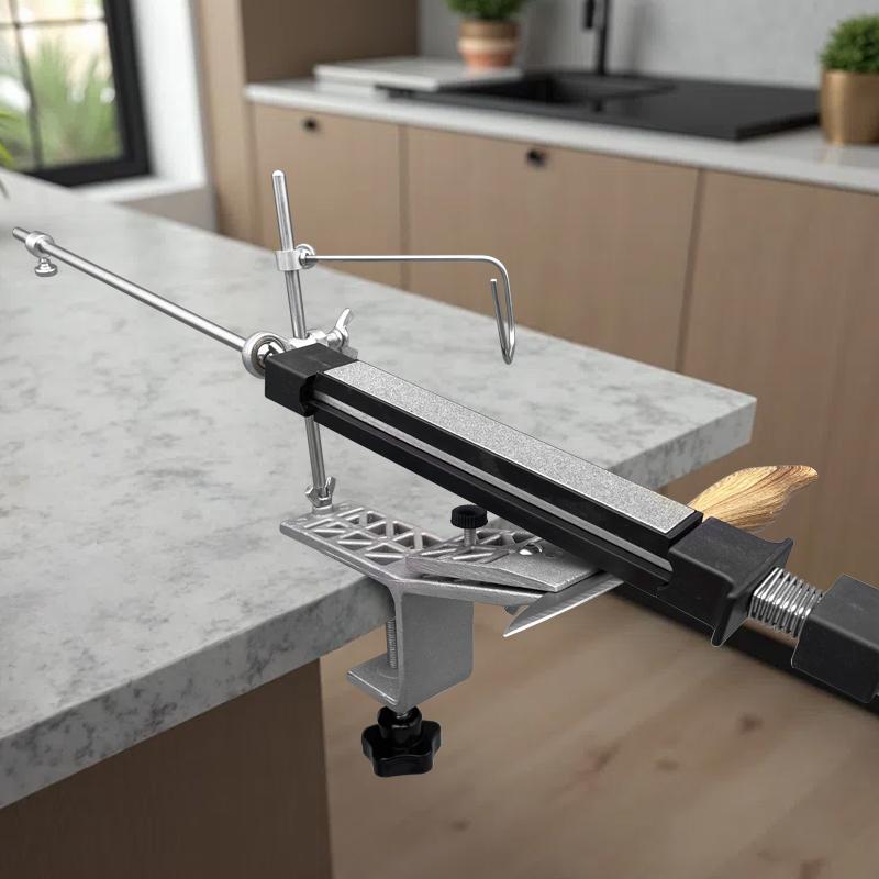 GT2001 Fixed Knife Sharpener Professional Angle Sharpeners DIY Woodwork Grinding System Diamond Grit 120-10000# With Polishing