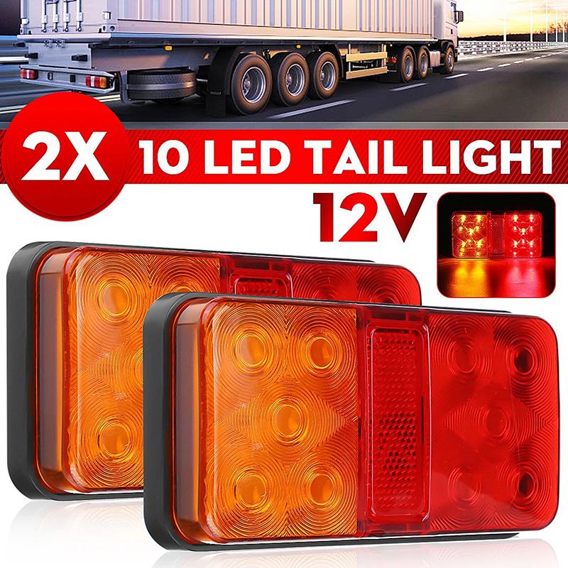 Car Led Tail Turn Signal Ultra Bright 12/24V Brake Reverse Lamp For Pickup Truck Trailor Rear Lamp Waterproof