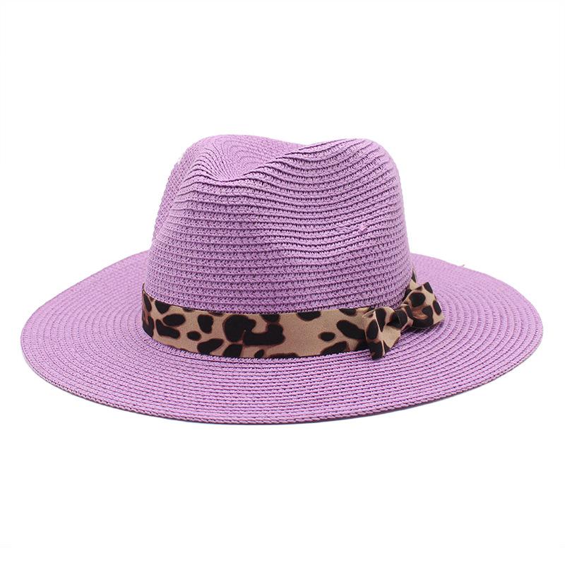 Spring/Summer Panama Hat Yellow Belt Accessories Straw Top Hat Beach Breathable Casual Jazz Hat Straw Hat