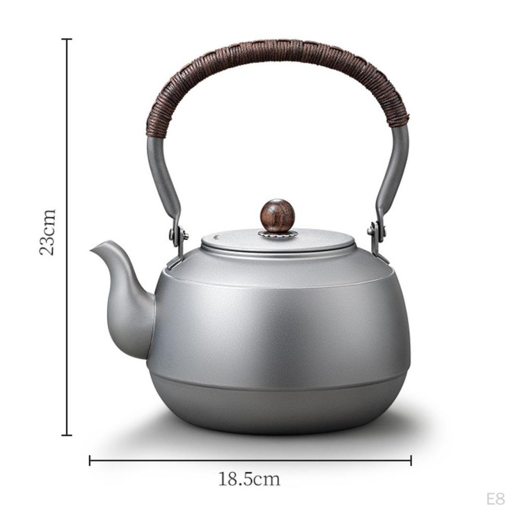 Camping Kettle Coffee Tea Pot Tableware for Open Fire with Handle, Water Picnic