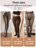 Thick Velvet Pantyhose With Warm Elastic Material Winter High-Waisted Tights With Natural Sexy Figure  Black Sheer Design