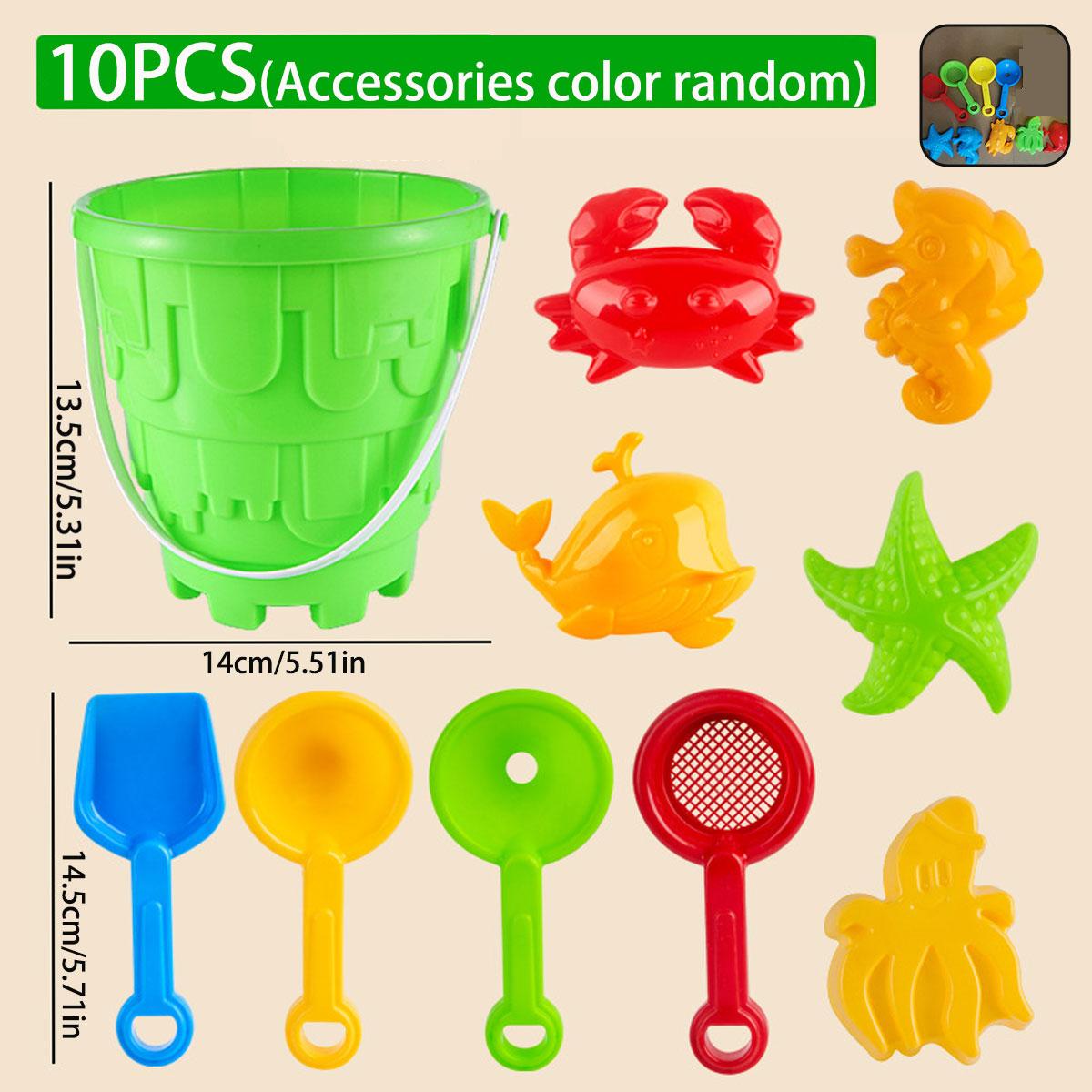

Toys Kids Childrens Children 10/14/16PCS Beach Summer Outdoor Sand Play Bucket Bottle Shovel Water Game Winter Snow Tool Gift Present color random