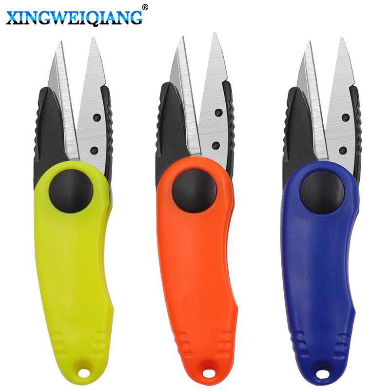 Stainless Steel Folding Fishing Line Scissors - Multi-purpose Fishing Gear Accessory синий