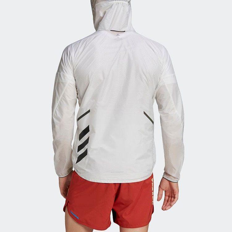 adidas Jackets Men's White Hooded Moderate Other HA7538