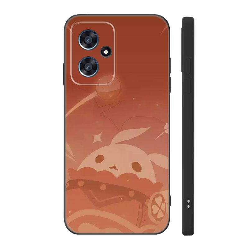 Genshin Impact Logo Black Silicone Phone Case For Xiaomi POCO X3 X4 NFC F3 F4 GT F5 M3 M4 M6 X5 X6 Pro 5G C55 C65 M5