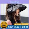 Trendy Women's Sun Hat Uv Protection Wide Brim Visor Breathable Cotton Polyester