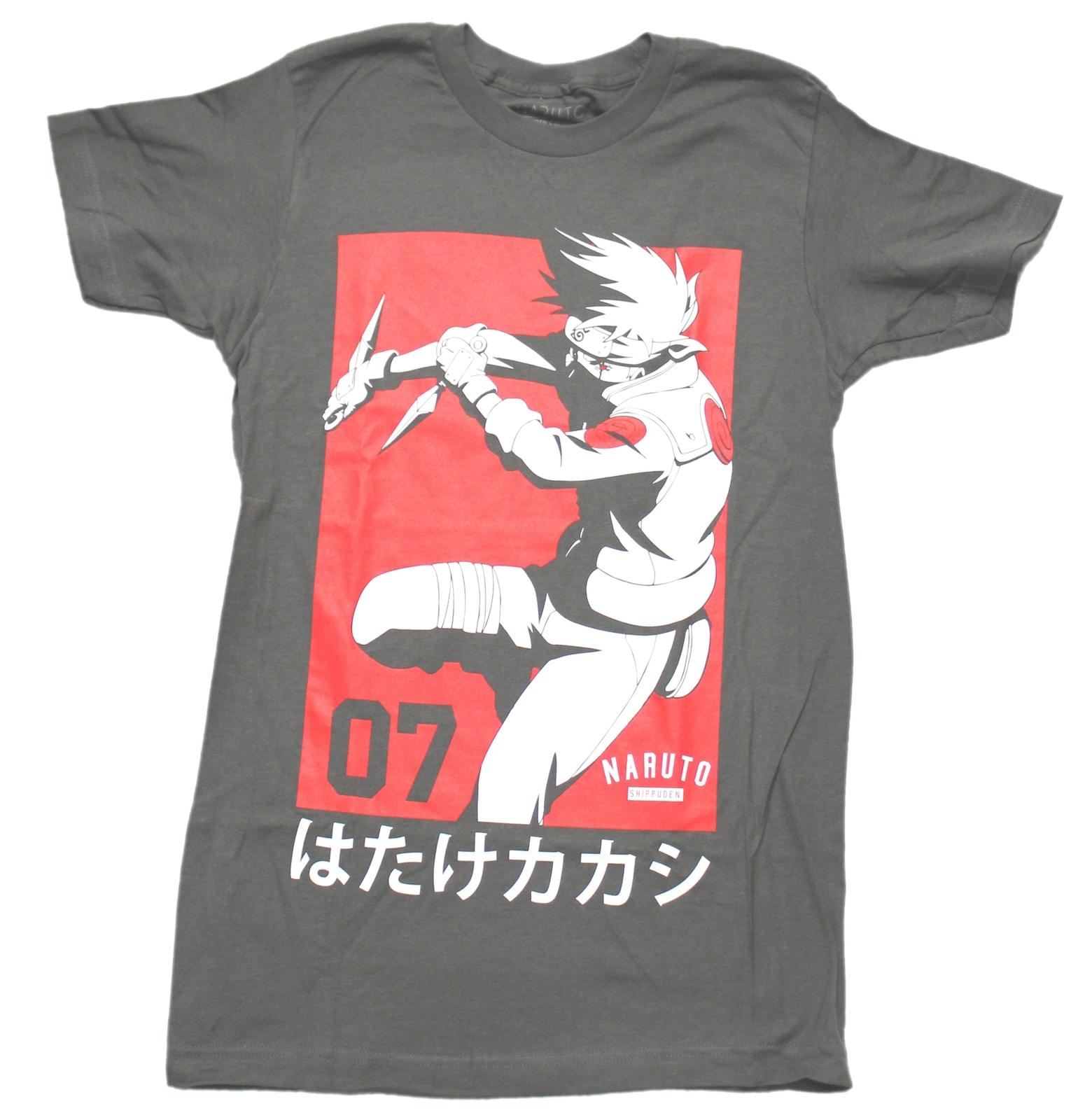 Naruto Shippuden Mens T-Shirt - Kakashi 07 Box Image S