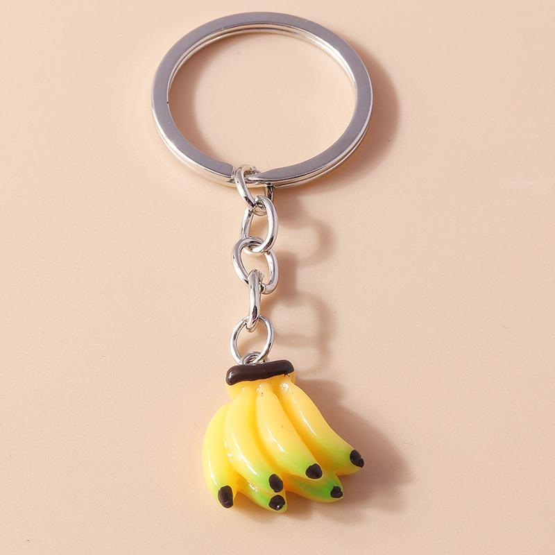 Lovely Crystal Cherry Keychain Simulated Fruit Keyring Pendants for Women Girls Handbag Decor Charm DIY Jewelry Gifts