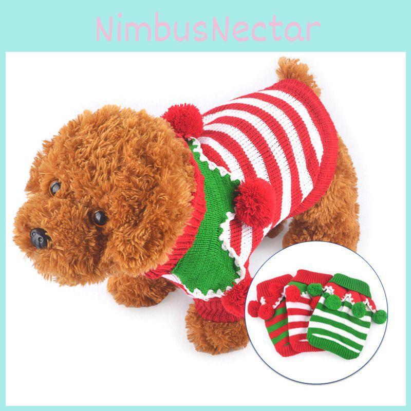 Cozy Pet Dog And Cat Sweater Christmas Themed Winter Warm Thick Acrylic Clothing