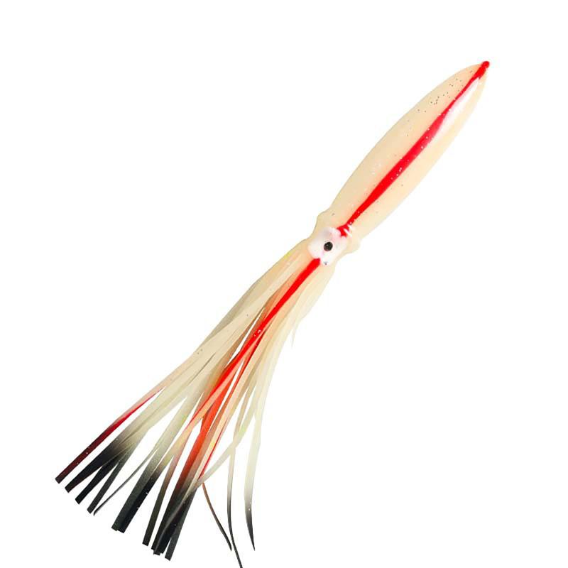28cm32g Leuchtender Tintenfisch Angelköder Lebensechter Tintenfischrock Angelköder Angelausrüstung für Salzwasser