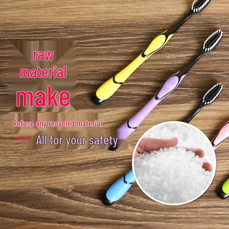 Bamboo Charcoal Toothbrush, Soft Bristles, Wide Head, Macaron Style, Japanese & Korean Design, 10-Pack for Adults and Couples