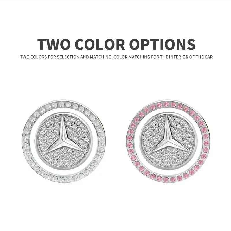 AAUG1 Car One-Click Start Stop Engine Rhinestone Ring Circle Trims Protective Cover for Mercedes Benz W211 W204 W210 W203 CLA GLA