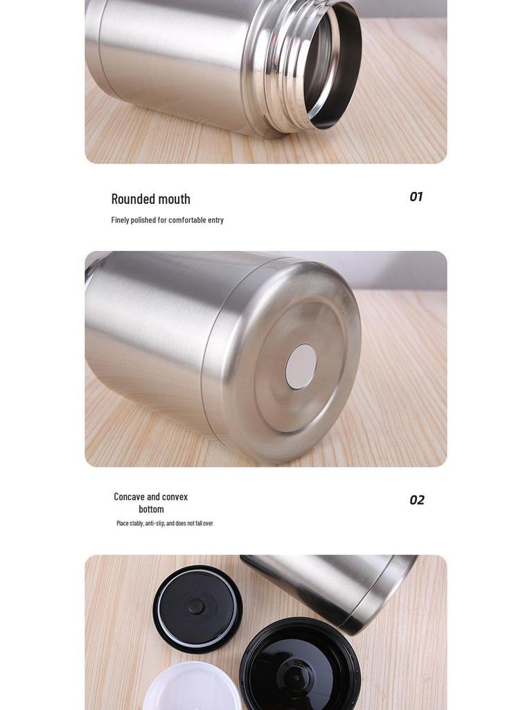 316 Stainless Steel Double-Layer Insulated Food Jar - Large Capacity Portable Vacuum Bottle