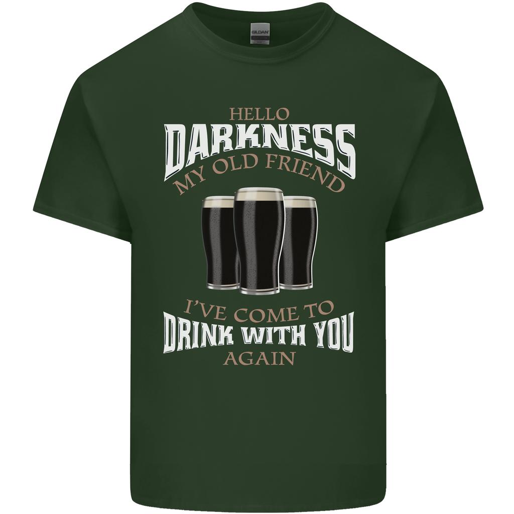 Hello Darkness My Old Friend Funny Guiness Unisexs Light Cotton TShirt